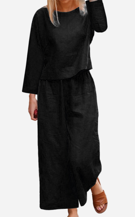 Loose Solid Color Two-Piece Set