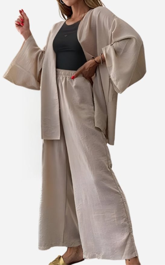Chic Comfort Kimono Two-Piece Set