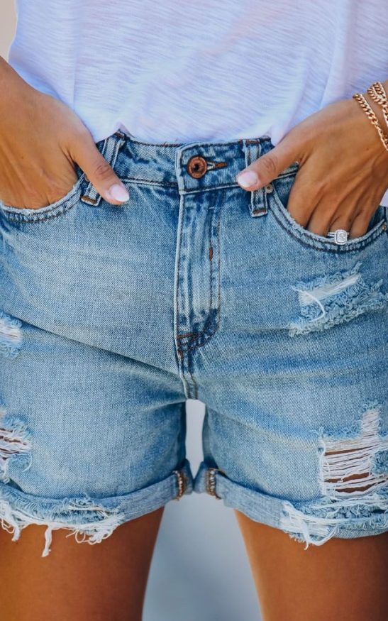 Women's Denim Shorts Female in Stock